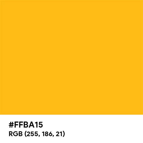 Flat Gold Color Hex Code Is Ffba15