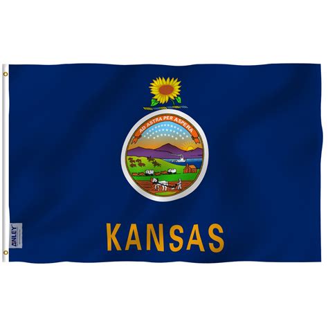 Anley Fly Breeze 3x5 Foot Kansas State Flag Kansas Ks Flags Polyester