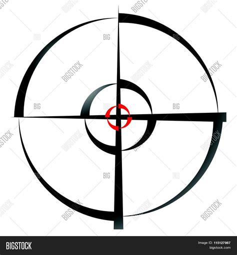 Cross Hair Target Mark Circular Reticle Vector Illustration Image