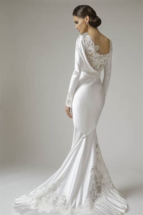 With lace gowns, dresses with sleeves Vamp Mados Namai Wedding Dresses - MODwedding