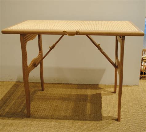 Cane Top Folding Tea Table For Sale At 1stdibs