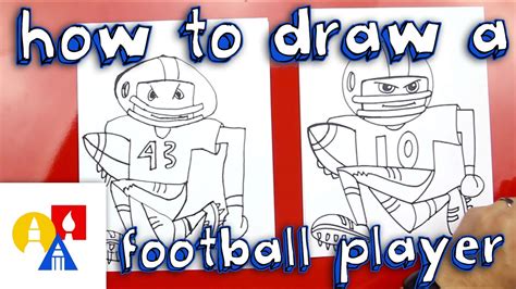 How To Draw A Football Player Youtube