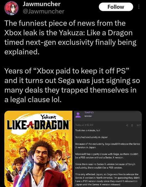 Yakuza 7s Timed Next Gen Xbox Exclusivity Was Due To Weird Clauses