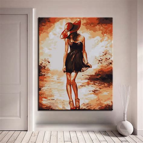 Aliexpress Com Buy Diy Sexy Lady Woman Pictures Digital Oil Painting