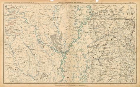 Civil War Atlas Plate 154 Topographical Map Of The Theatre Of War