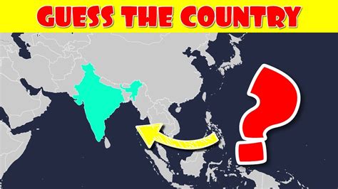 Guess The Country On The Map 50 Countries Easy Medium Hard Youtube