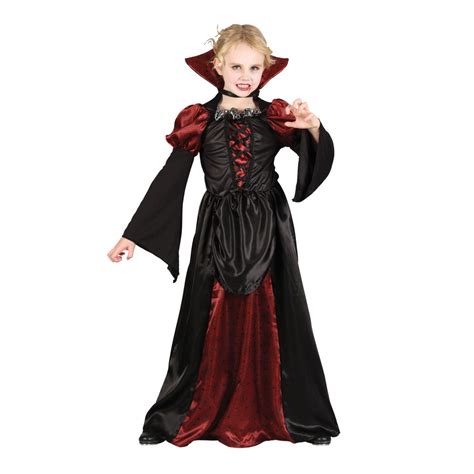 Girls Wicked Queen Vampire Princess Halloween Kids Fancy Dress Costume