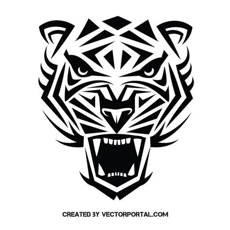 Tiger Tribal Artai Royalty Free Stock Svg Vector