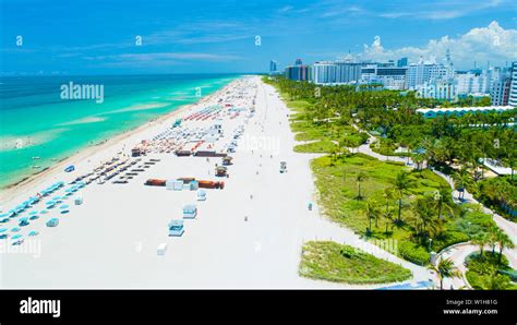 Aerial View Of Miami Beach Florida Usa Stock Photo Alamy