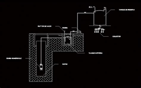 Submersible Pump Tank Tr Dwg Detail For Autocad Designs Cad