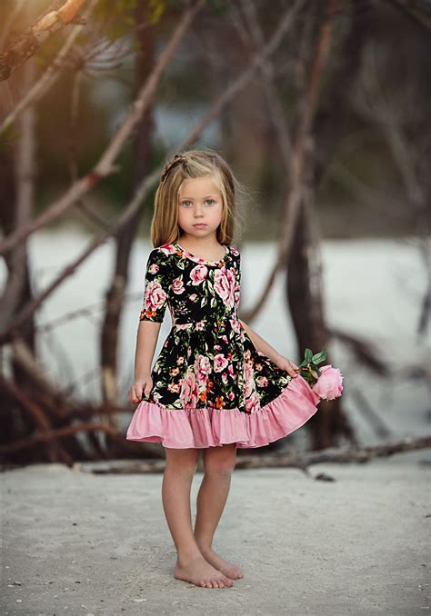 Flirty Florals Null Baby Girl Dresses Girls Dresses Summer