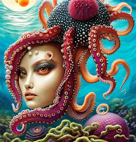 Wreathed Aesthetic Octopus Shapeshifter Humanoi