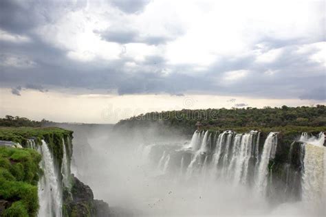 Iguazu Falls On The Border Of Argentina Brazil And Paraguay Stock