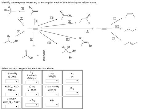 Solved Identify The Reagents Necessary To Accomplish Each Of