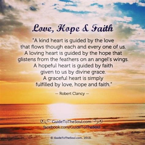 Love Faith And Hope Inspirational Quote