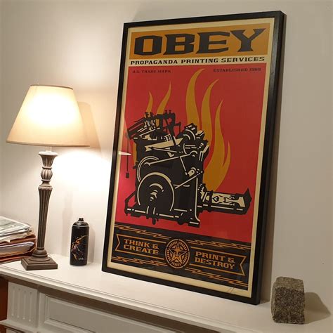 Poster Shepard Fairey Obey Signed Print And Destroy Etsy