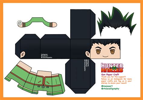 Hxh Gon Paper Craft In 2021 Anime Paper Anime Crafts