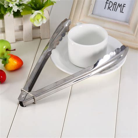 1pc Stainless Steel Food Tong Bbq Buffet Salad Grill Tongs Clip Cooking Food Serving Utensil