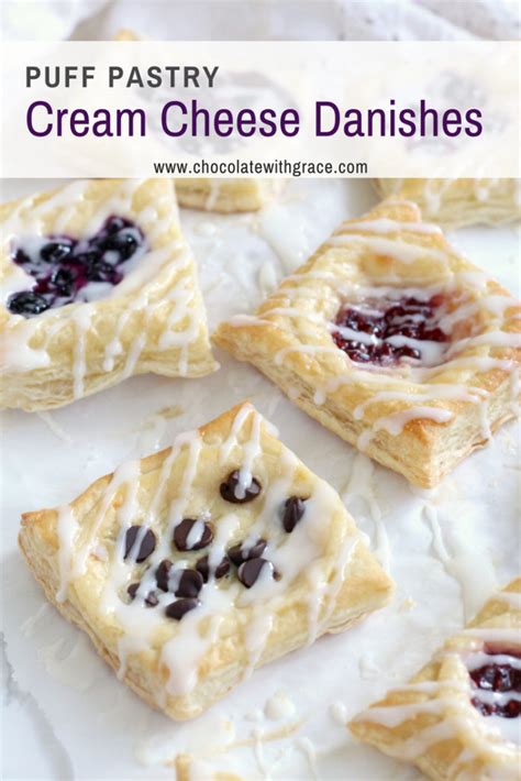 What are some dutch desserts? Puff Pastry Cream Cheese Danishes | Chocolate with Grace