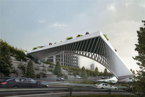3rd Skin Architects Haghani Pedestrian Bridge Folds Over