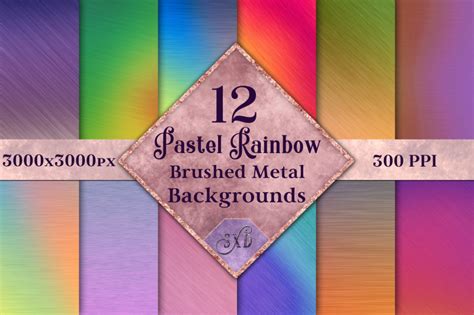 Pastel Rainbow Brushed Metal Style Backgrounds 12 Image