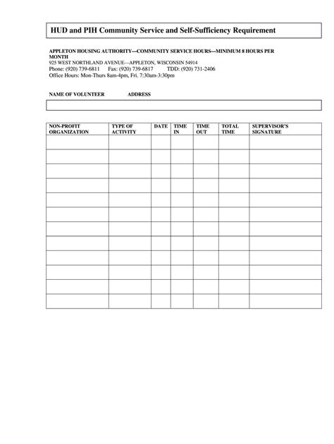 Community Service Hours Template Form Fill Out And Sign Printable Pdf Template Airslate Signnow