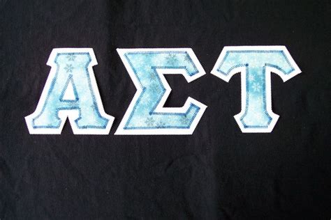 T Shirt Alpha Sigma Tau With Double Fabric Letters Etsy Sigma Tau