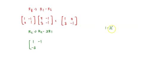 Solvedfind A Sequence Of Elementary Matrices Whose Product Is The
