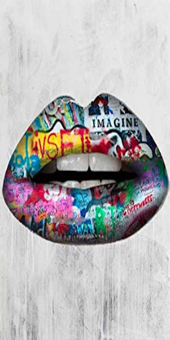 Graffiti Lips Canvas Pop Art Lips Lip Art Art Painting Oil
