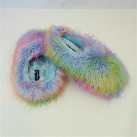 Check spelling or type a new query. SOLD Rainbow fuzzy kawaii soft bedroom slippers | Bedroom ...