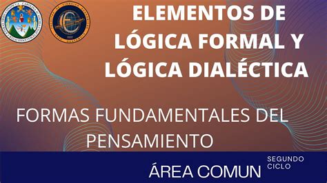 Elementos De LÓgica Formal Y LÓgica DialÉctica Formas Fundamentales