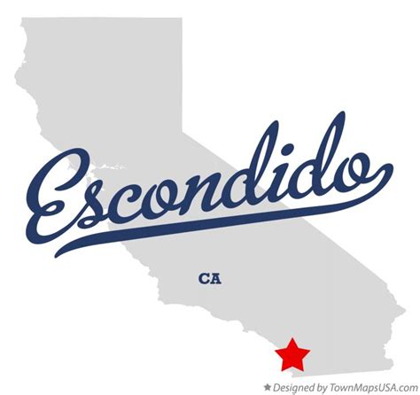 Map Of Escondido Ca California