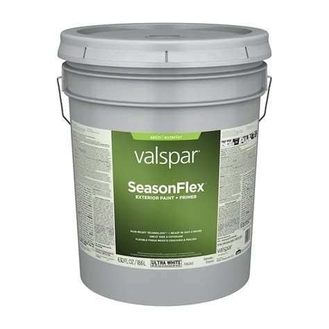 Valspar Seasonflex Satin Exterior Tintable Paint 5 Gallon In The