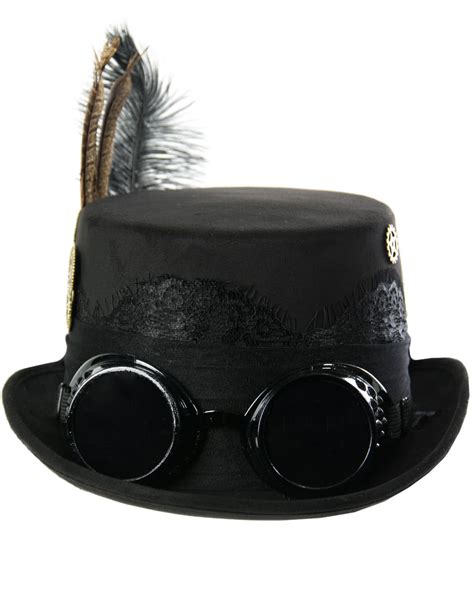 Steampunk Hat With Black Glasses Costume Accessories Horror