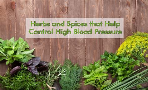 Herbs And Spices That Help Control High Blood Pressure Yabibo