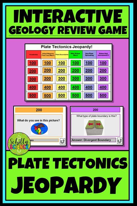 Plate Tectonics Jeopardy Review Game Review Games Science Lessons