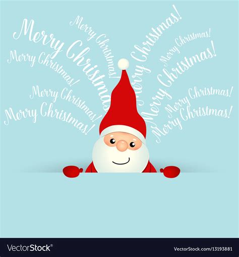 Christmas Greeting Card With Santa Claus Vector Image