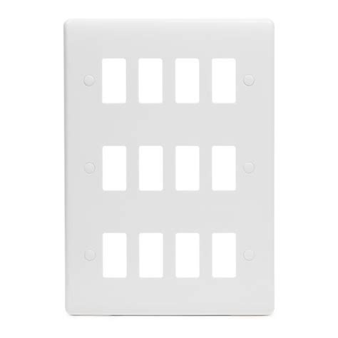 12 Gang Switch Plate Lieber Silk White 12 Gang Grid Plate Elesi