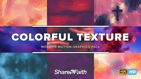 Colorful Texture Worship Motion Graphics Pack Church Media