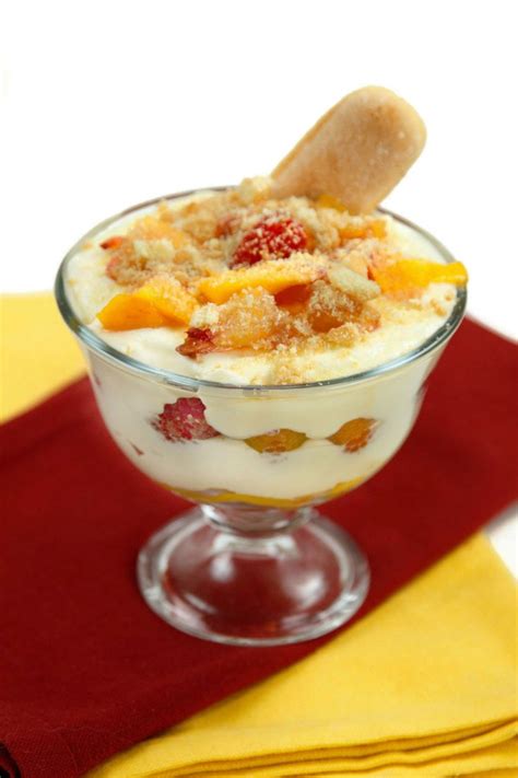 Since the lady finger recipe is so easy to prepare, you can involve your kids into making it. Peach Tiramisu with Raspberries