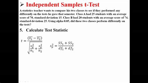 Learning statistics doesn't need to be difficult. Independent Samples t-Test - YouTube