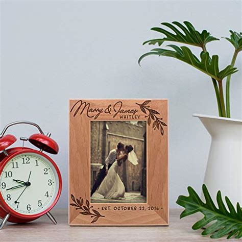 Wedding Picture Frame Personalized Picture Frame 4x6 Flourish