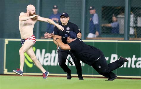 Streaker At Astros Game Jukes Security Guards