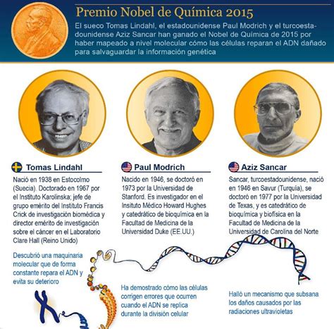 Premios Nobel de Química y de Medicina 2015 Cibic Laboratorios