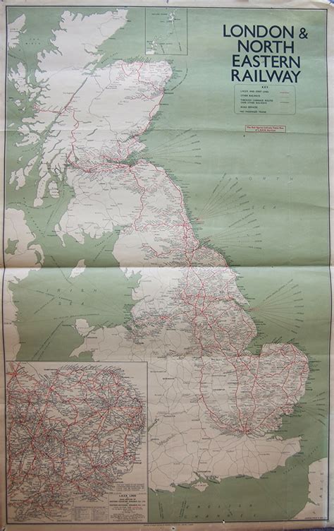Poster London And North Eastern Railway Map Of