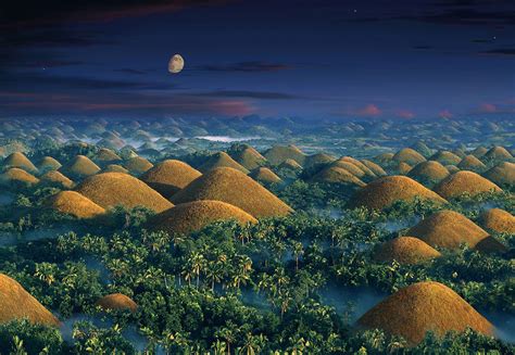 Les Chocolate Hills De Lile De Bohol Aux Philippines