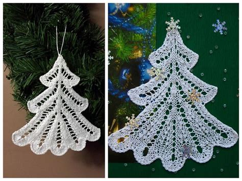 this cute lace christmas tree ornament free knitting pattern is a great way to decorate your