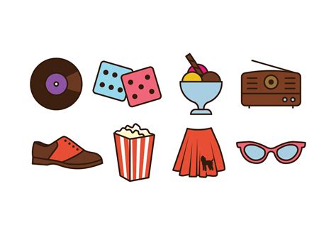 50s Things Icon Pack 149132 Vector Art At Vecteezy