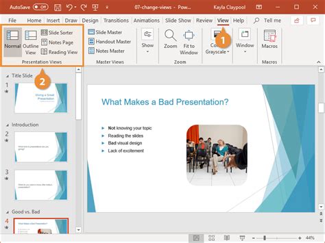 Outline View In Powerpoint Customguide