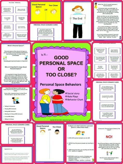 Social Skills Personal Space Activities Differentiated For K 5th Behaviour Chart